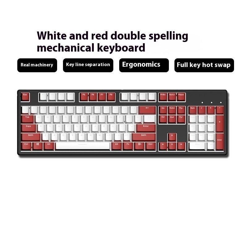 Discover the Ultimate Typing Experience with Our Two-Color Wired Hot-Swap Mechanical Keyboard
